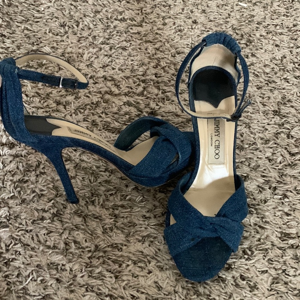 Jimmy Choo Denim Heels